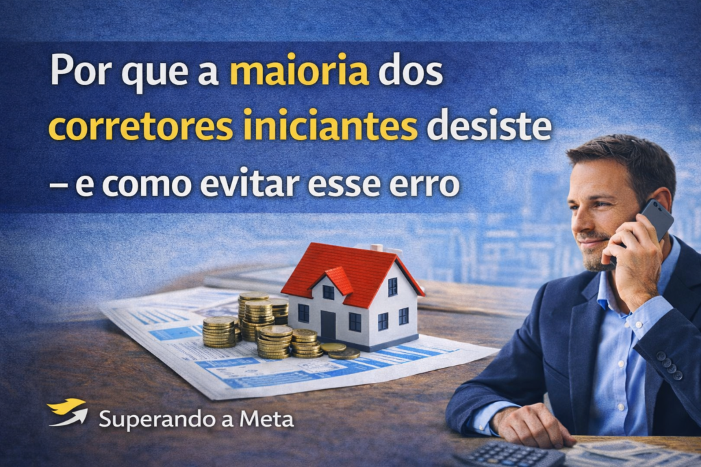 Por que a maioria dos corretores iniciantes desiste — e como evitar esse erro