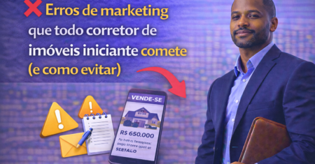 Erros de marketing que todo corretor de imóveis iniciante comete (e como evitar)