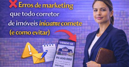 Erros de marketing que todo corretor de imóveis iniciante comete (e como evitar)